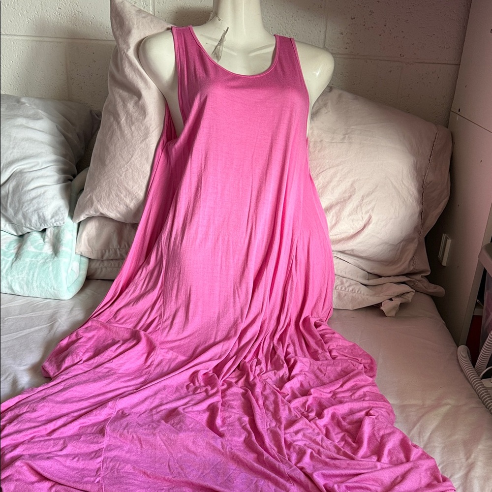 Saga Pink Sleeveless Maxi Dress
